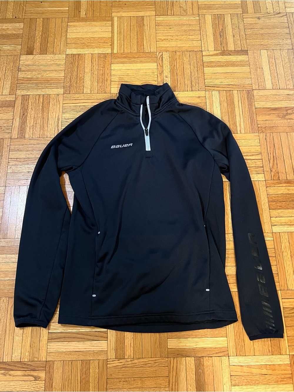 Hockeycore Bauer Men's Black Quarter-Zip Performance Pullover size Small